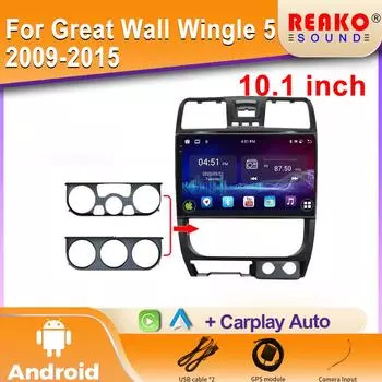 Android Car Radio For Great Wall Wingle 5 2009-2015 Видео Мультимедиа Bluetooth Плеер Навигация 4G GPS Carplay стерео 4 core 1GB+32GB carplay