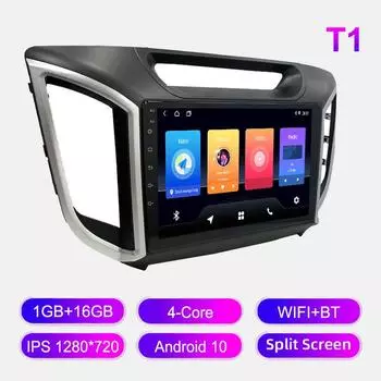 Android Car Radio For Hyundai Creta 2016-2021 Мультимедийный проигрыватель Головное устройство Стерео GPS Навигация BT WIFI 1+16 ГБ 1+16GB