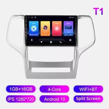 Android Car Radio For Jeep Grand Cherok 2008-2013 Мультимедийный проигрыватель Головное устройство Стерео GPS Навигация BT WIFI 1+16 ГБ 1+16GB
