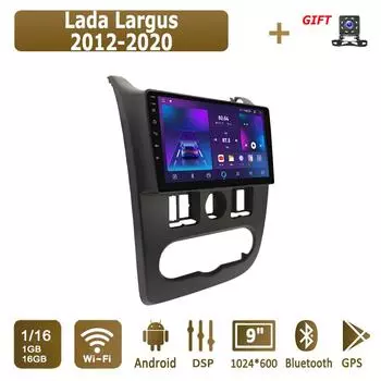 Android Car Radio For Lada Largus 2012-2020 Мультимедийный проигрыватель Головное устройство Стерео GPS Навигация BT WIFI 1+16 ГБ 1+16GB