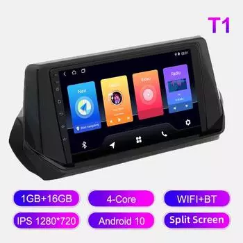 Android Car Radio For Peugeot 2008 208 2019-2020 Мультимедийный проигрыватель Головное устройство Стерео GPS Навигация BT WIFI 1+16 ГБ 1+16GB