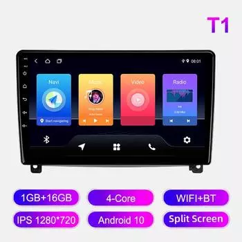 Android Car Radio For Peugeot 407 2004-2010 Мультимедийный проигрыватель Головное устройство Стерео GPS Навигация BT WIFI 1+16 ГБ 1+16GB