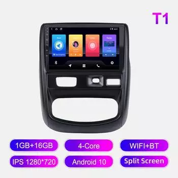 Android Car Radio For Renault Duster 1 2010-2015 Мультимедийный проигрыватель Головное устройство Стерео GPS Навигация BT WIFI 1+16 ГБ 1+16GB