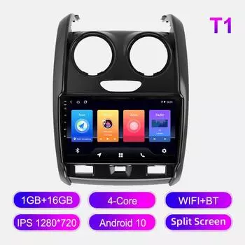 Android Car Radio For Renault Duster 2015-2020 Мультимедийный проигрыватель Головное устройство Стерео GPS Навигация BT WIFI 1+16 ГБ 1+16GB