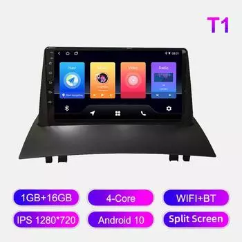 Android Car Radio For Renault Megane 2 2002-2009 Мультимедийный проигрыватель Головное устройство Стерео GPS Навигация BT WIFI 1+16 ГБ 1+16GB