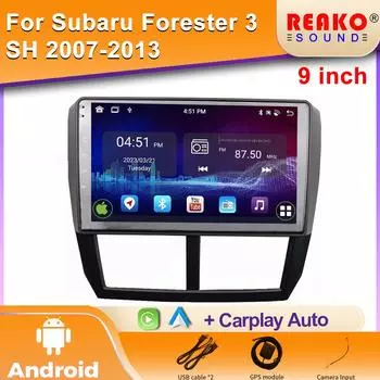 Android Car Radio Multimedia для Subaru Forester 3 SH 2007-2013 для Impreza GH GE 2 Din Player 2 Din Carplay головное устройство 4 core 1GB+32GB carplay