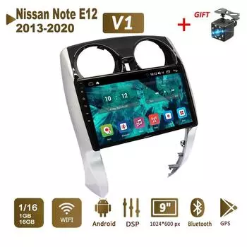 Android Car Radio Stereo для Nissan Note E12 2013-2020 GPS-навигация 2DIN 4-ядерный мультимедийный проигрыватель 1+16 ГБ Авторадио 1+16GB
