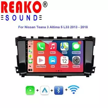 Android Carplay Авто Радио Для Nissan Teana 3 Altima 5 L33 2013-2020 Мультимедийное Видео Навигация GPS Wi-Fi + 4G Стерео 4 core 1GB+32GB carplay