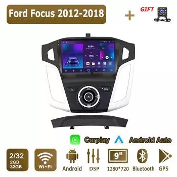 Android Carplay автомобильное радио для Ford Focus 2012-2018 мультимедийный проигрыватель головное устройство стерео GPS навигация BT WIFI 2+32 ГБ 1+16GB