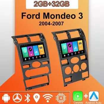 Android Carplay автомобильное радио для Ford Mondeo 3 2004-2007 мультимедийный проигрыватель головное устройство стерео GPS навигация BT WIFI 2+32 ГБ 1+16GB,A