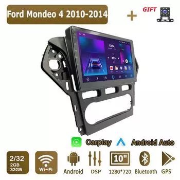 Android Carplay автомобильное радио для Ford Mondeo 4 2010-2014 мультимедийный проигрыватель головное устройство стерео GPS навигация BT WIFI 2+32 ГБ 1+16GB