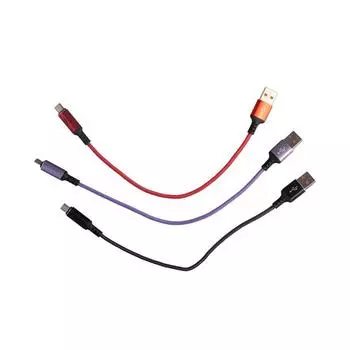 Android Mobile Phone Accessories 3A USB Cable USB Data Lines Micro Data Cord Fast Charging Cable 25CM чёрный
