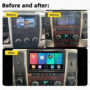 Android Мультимедиа для Dodge Ram 1500 2500 Пикап 2008-2012 Автомобильный Радиоприемник 2 Din Стерео Carplay GPS Навигация Головное Устройство Автомагнитола