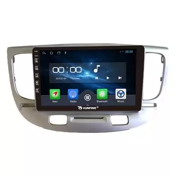 Android Радио CarPlay/Android Авто Автомобильная Навигация Мультимедийный Плеер GPS RDS DSP Стерео Для Kia Rio 2007 9 Inch чёрный