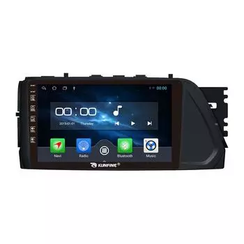 Android Радио CarPlay/Android Авто Автомобильная навигация Мультимедийный плеер GPS RDS DSP Стерео для Hyundai Verna 2017-2019 9 Inch чёрный