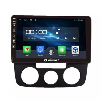 Android Радио CarPlay/Android Авто Автомобильная Навигация Мультимедийный Плеер GPS RDS DSP Стерео Для Vw Bora 2008-2012 9 Inch чёрный