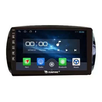 Android Радио CarPlay/Android Авто Автомобильная Навигация Мультимедийный Плеер GPS RDS DSP Стерео Для Benz Smart 2016 9 Inch чёрный
