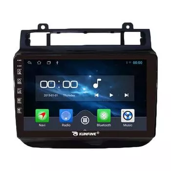 Android-радио CarPlay/Android Авто Автомобильная навигация Мультимедийный плеер GPS RDS DSP Стерео для Vw Touareg 2011-2017 9 Inch чёрный