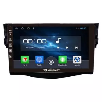 Android Радио CarPlay/Android Авто Автомобильная Навигация Мультимедийный Плеер GPS RDS DSP Стерео Для Toyota Rav4 2007-2012 9 Inch чёрный