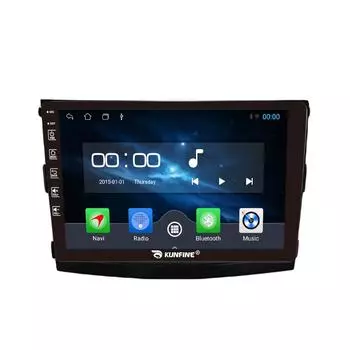 Android-радио CarPlay и Android, автомобильная навигация, мультимедийный плеер, GPS, RDS, DSP, Wi-Fi, стерео для Ssangyong Tivoli Tivolan 15-21, если применимо 9 Inch чёрный