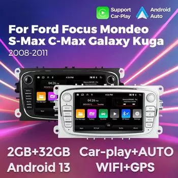 Android WIFI GPS экран для Ford Focus 2 3 4 mk2 Kuga Mondeo Fiesta Transit Connect SC MAX Автомагнитола Carplay Головное устройство