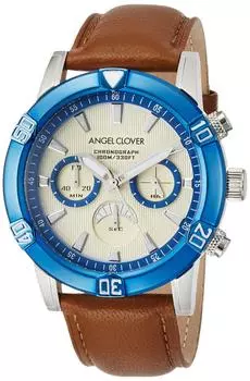 [Angel Clover] Часы Brio Ivory Dial Stainless Steel Quartz 43MM Regular Guarantee BR43BUIV-LB Мужские коричневые коричневый