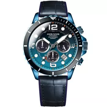 [Angel Clover] Часы TIME CRAFT DIVER Синий циферблат Нержавеющая сталь Солнечная батарея 45MM Обычная гарантия TCD45NNG-NV Мужские темно-синие