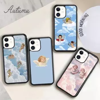 Чехол для телефона «Ангелы» для iPhone 11, 12, 13, 14 Pro Max mini X XR XS SE 2020 5 6S 7 8 Plus Samsung Galaxy S21 S22, чехол iPhone 6plus