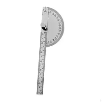 Angle Adjustable Portable Gauge Stainless Steel Ruler for DIY Machinist Carpenters Solid 19.6x5.2cm