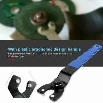Angle Grinder Wrench Adjustable Key Pin Spanner Plastic 10-30mm Hubs Arbor Repair Wrench Tool Household Handle K7T7 синий