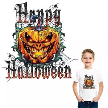 Angry Pumpkin Одежда Значки Нашивки Термопресс Винил A-Level Моющиеся Толстовки Топы Нашивки своими руками Футболки с термонаклейками Джинсы