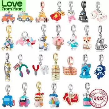 Animal City Wizarding World Life Tools Подвески из настоящего стерлингового серебра 925 пробы Забавные подвески Diy Аксессуары Подходит для браслета