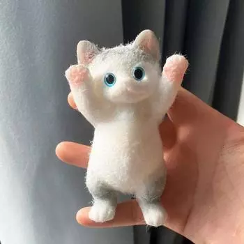 Animal Simulation Cat Squeeze Toys Slow Rebound Cat Fidget Toy Cute Cat Doll Squeeze Toy Adults Style A