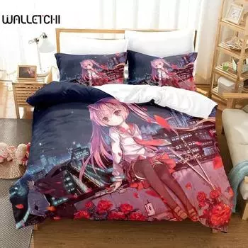 Anime Aria the Scarlet Ammo Hidan no Aria Bedding Set Duvet Cover Bed Set Quilt Cover Pillowcase Comforter king Queen Size 70x133cm 2pcs
