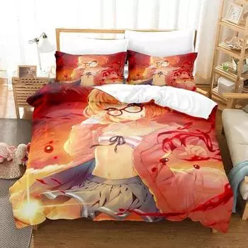 Аниме Beyond the Bound Mirai Kuriyama Комплект постельного белья для мальчиков и девочек Twin Queen Size Пододеяльник для кровати Детский Взрослые Домашний Текстиль US King 264x228cm