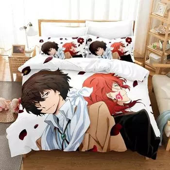 Аниме Bungo Stray Dogs Комплект постельного белья для мальчиков и девочек Twin Queen Size Пододеяльник Наволочка Кровать Дети Взрослые Мода Домашний текстильextile 70x133cm 2pcs