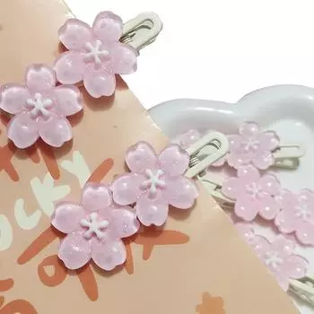 Аниме Card Captor Sakura Милый Розовый Кремовый Цветок Bb Заколка Для Волос Боковая Заколка Для Волос Головной Убор Для Девочек Милые Заколки Украшения Подарок