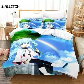 Anime Celestial Method Sora no Metho Bedding Set Duvet Cover Bed Set Quilt Cover Pillowcase Comforter king Queen Size Boys Adult 70x133cm 2pcs