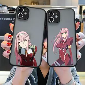 Чехол для телефона «Дорогая в Франксе» Zero Two для iPhone 12 11 Pro XS MAX X 7 XR SE20 8 6Plus, твердый матовый чехол iPhone 7 8