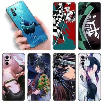 Anime Demon Slayer Phone Case For Xiaomi POCO F2 F3 M2 M3 M4 X3 X4 Pro NFC F4 GT 5G F1 X2 C3 C31 C40 M5S Soft TPU Black Cover Xiaomi POCOphone F1