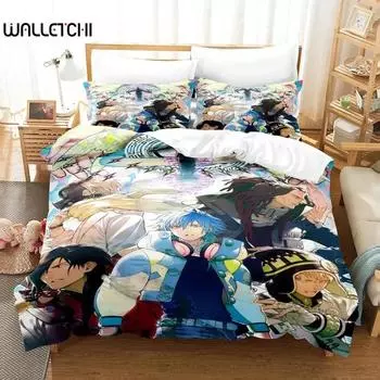 Аниме DRAMAtical Murder Game Постельное белье Пододеяльник Постельный комплект Одеяло Наволочка Одеяло King Queen Size Постельное белье для мальчиков и взрослых 70x133cm 2pcs