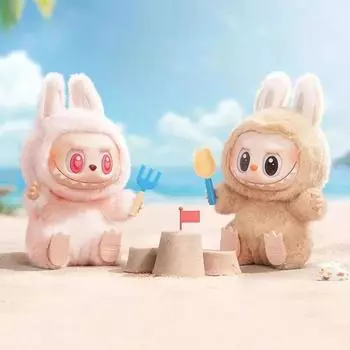 Аниме-фигурка серии «Монстры Лабубу» с лицом из винила, 5,9 дюйма, кукольная фигурка, сумка, брелок, коллекция, украшение светло-серый