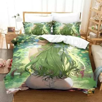Аниме GEASS CC. Комплект постельного белья CODE Пододеяльник Постельный комплект Одеяло Чехол Наволочка Одеяло King Queen Size Комплект постельного белья для мальчиков и взрослых 70x133cm 2pcs