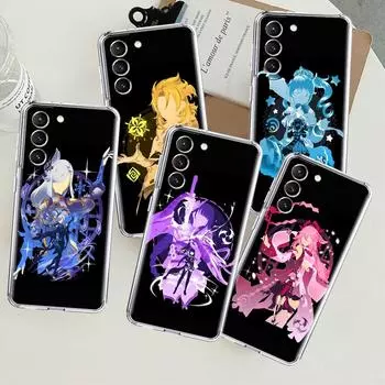 Anime Genshin Impact Cool Clear Case For Samsung Galaxy S22 S20 FE S21 S10 S9 Plus Note 20 Ultra 10 Lite Soft TPU Phone Shell Samsung S21 5G