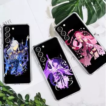 Anime Genshin Impact Cool Clear Case For Samsung Galaxy S22 S20 FE S21 S10 S9 Plus Note 20 Ultra 10 Lite Transparent Phone Shell Samsung S20 FE 5G
