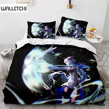 Аниме Genshin Impact Комплект постельного белья для мальчиков и девочек Twin Queen Size Пододеяльник Наволочка Кровать Дети Взрослые Мода Домашний Текстиль Текстиль 135x200cm 2pcs