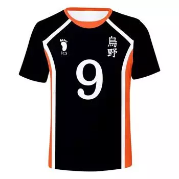Аниме Haikyuu Hinata Shoyo Karasuno волейбольная спортивная мужская футболка Karasuno High School Kageyama Tobio волейбольная майка L