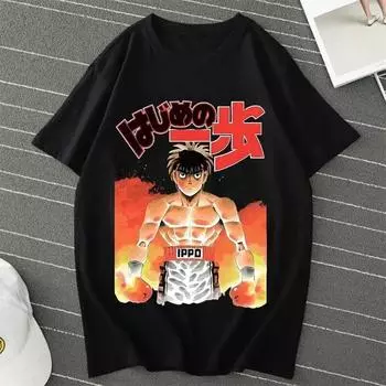 Аниме Hajime No Ippo Kamogawa боксерская футболка для спортзала Makunouchi Takamura Celin KGB футболка с принтом Повседневная футболка больших размеров женская 4XL