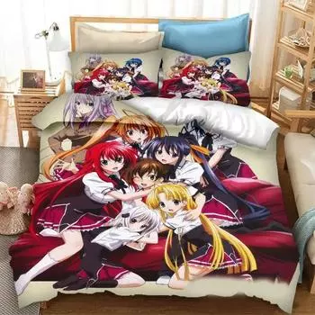 Аниме High School DxD 2_3 шт. Комплект постельного белья пододеяльник спальня одеяло покрывала односпальное двуспальное _размер пододеяльник домашний текстиль EU Twin 135x200cm