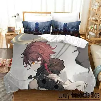 Аниме игра Arknights комплект постельного белья для мальчиков и девочек Twin Queen Size пододеяльник наволочка кровать дети взрослый мода домашний текстиль EU Single 135x200cm